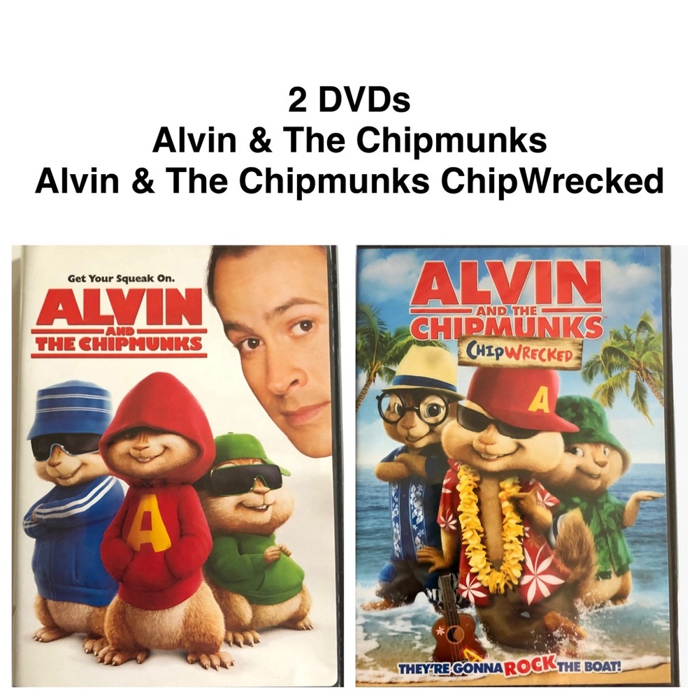 2 DVDs - ALVIN AND THE CHIPMUNKS and ALVIN AND THE CHIPMUNKS CHIPWRECKED